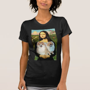 Pomeranian-Paar 3 - Mona Lisa T-Shirt