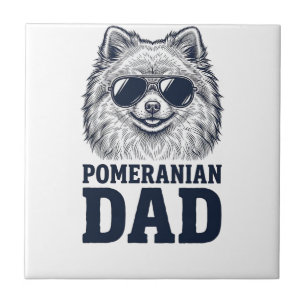Pomeranian Vater Vintage Gravur Hunde Liebhaber De Fliese