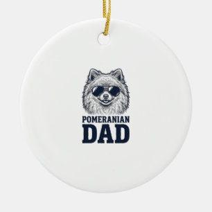 Pomeranian Vater Vintage Gravur Hunde Liebhaber De Keramik Ornament