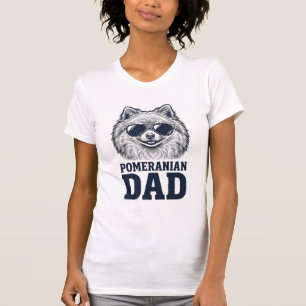 Pomeranian-Vater Vintage Gravur Hunde-Liebhaber De T-Shirt
