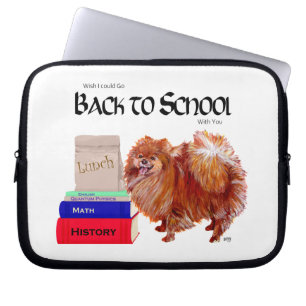 Pomeranian Zurück zur Schule Laptopschutzhülle