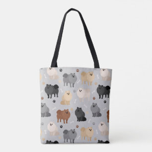 Poméranie Paw-prints et Sac fourre-tout des os de