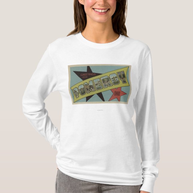 Pomeroy, OhioLarge Buchstabe ScenesPomeroy, OH- T-Shirt (Vorderseite)