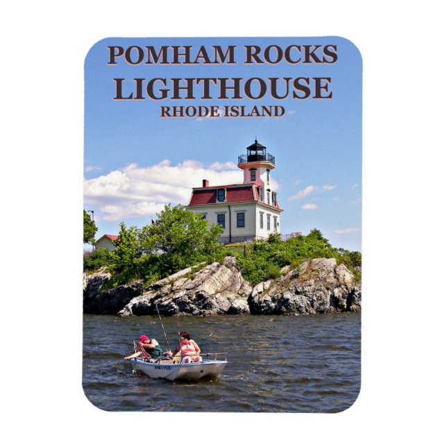 Pomham Rocks Lighthouse, Rhode Island Flexi Magnet (Vertikal)