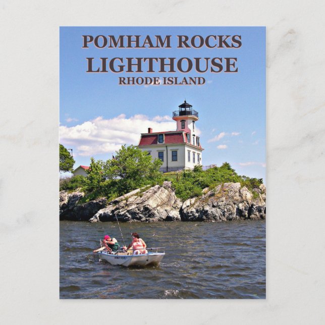 Pomham Rocks Lighthouse, Rhode Island Postcard Postkarte (Vorderseite)