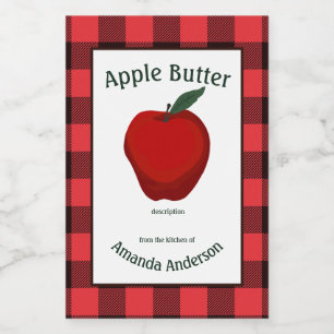Pomme Beurre Conserve Plaid V Étiquette alimentair