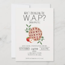 Pomme chaude tarte drôle Ami Ami Action Invitation