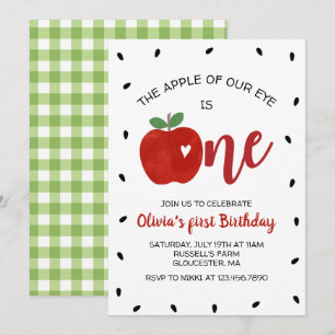 Pomme de nos yeux Invitation pour premier annivers