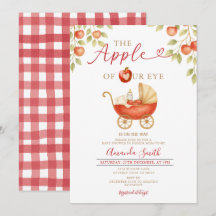 Pomme de notre Baby shower oculaire Invitation de