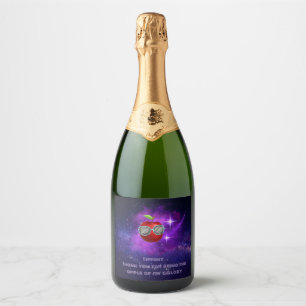 Pomme en Galaxy Thankful Sparkling Wine Étiquette
