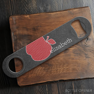Pomme enseignant personnalisée avec Motif Chevron