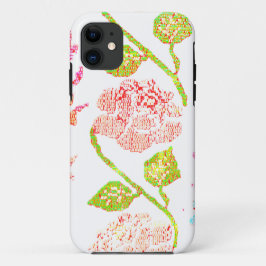 pomme iphone 11 coque style de conception fleur
