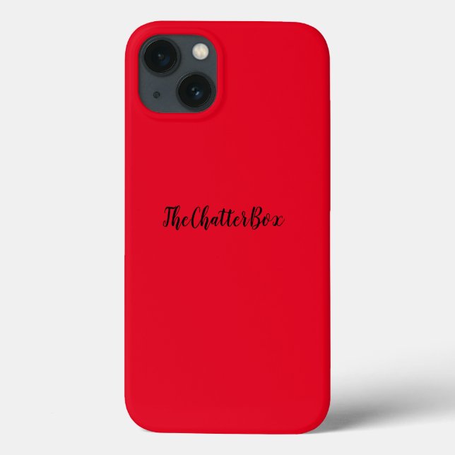 pomme iphone 13 coque CHATTERBOX art et design (Verso)