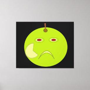 Pomme maléfique avec toile d'Halloween Scar