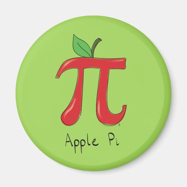 Pomme Pi Cute Math Pi Day Magnet (Devant)
