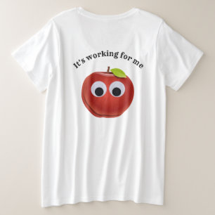Pomme rouge drôle avec yeux de googly