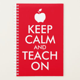 Pomme rouge Gardez le calme et Enseigner sur