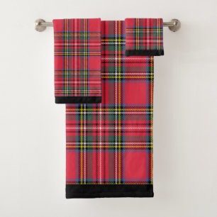 Pomme Rouge Plaid 3 Pièce Ensemble de serviettes d