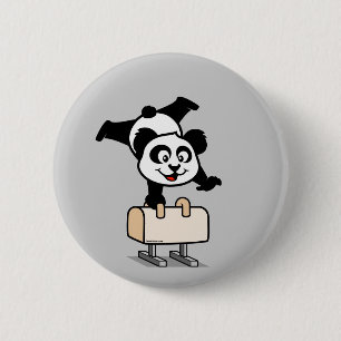Pommel Horse Panda Button
