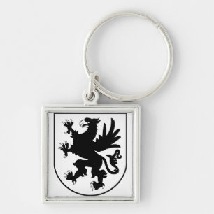 Pommersches Wappen Schwarz-Weiß Heraldik Schlüsselanhänger