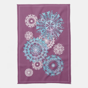 Pommes de neige violettes Serviettes de cuisine