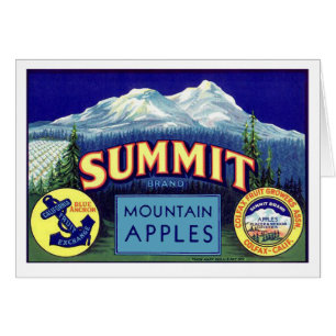Pommes du sommet - Étiquette Vintage de crème frui
