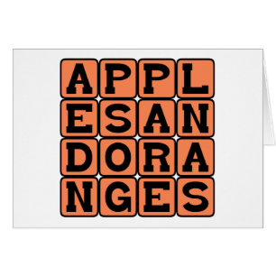 Pommes et Oranges, Comparaison