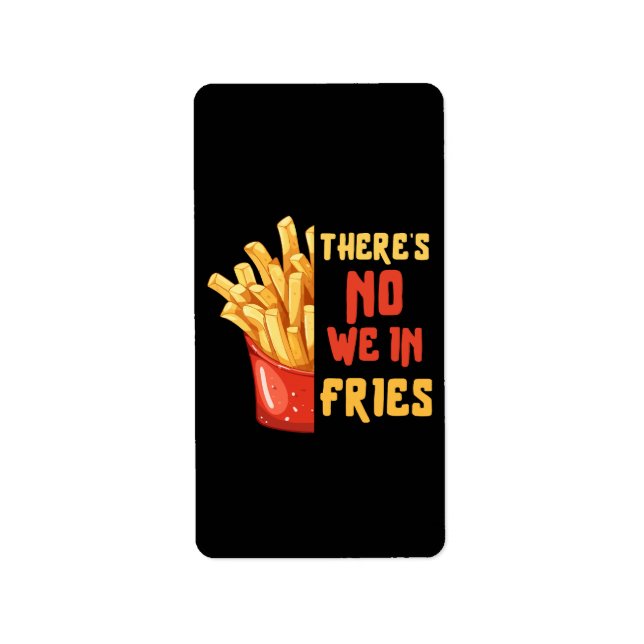 Pommes frites adressaufkleber (Vorne)