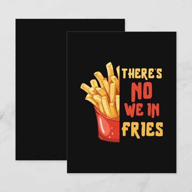 Pommes frites begleitkarte (Vorne/Hinten)