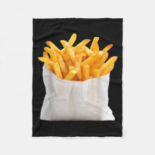 Pommes Frites braten lustiger Halloween-Essenskost Fleecedecke