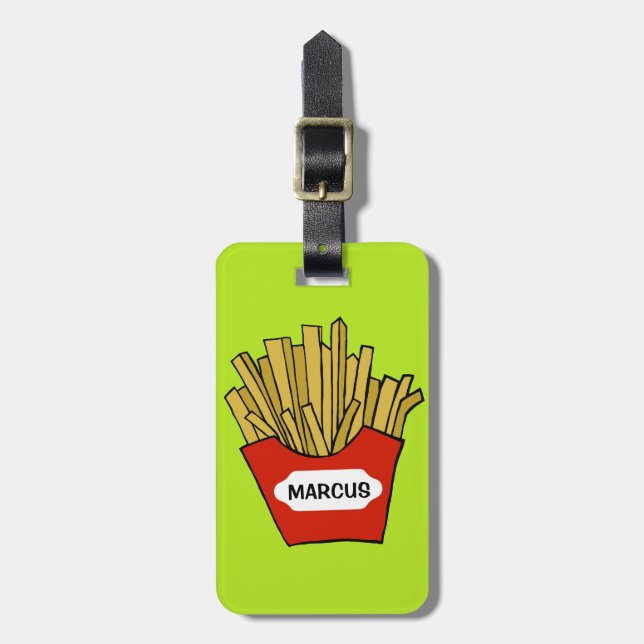 Pommes frites Gepäckanhänger (Vorderseite vertikal)