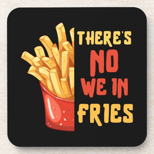 Pommes frites getränkeuntersetzer (Vorderseite)