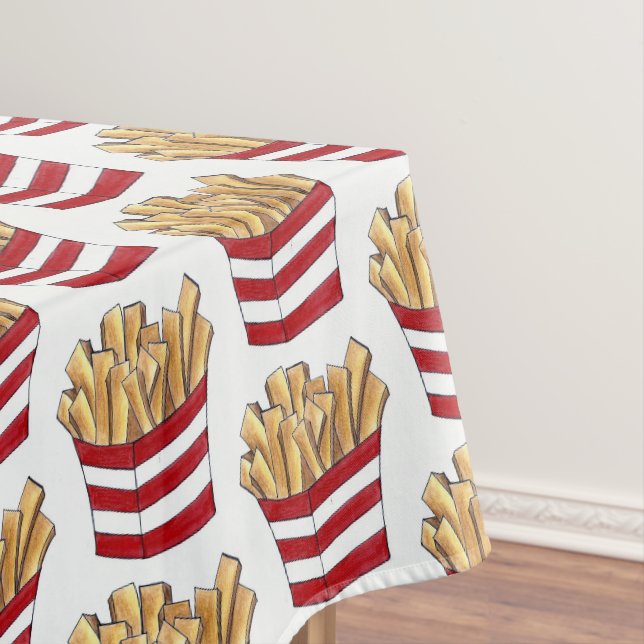 Pommes frites Kartoffeln Chips Feinschmecker Fast  Tischdecke (Beispiel)