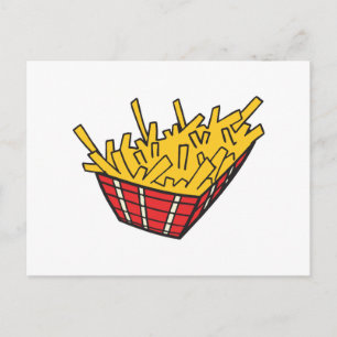 Pommes-frites-Korb Postkarte