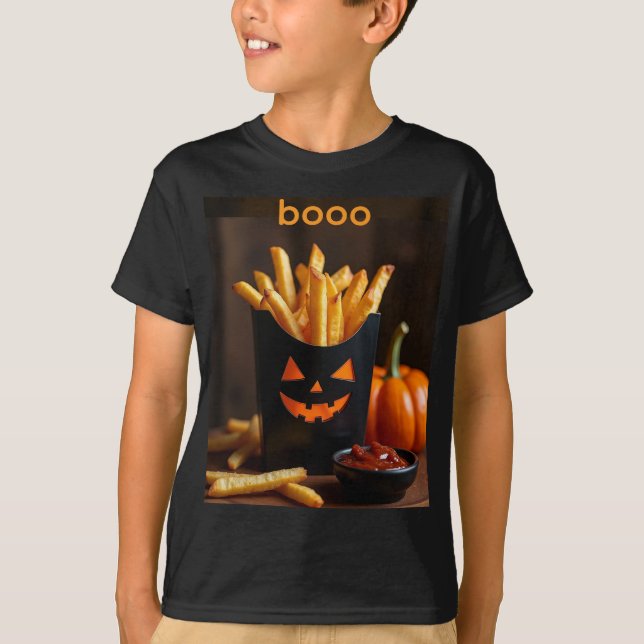 Pommes frites mit Kürbiskuchen für Halbkuchen T-Shirt (Vorderseite)