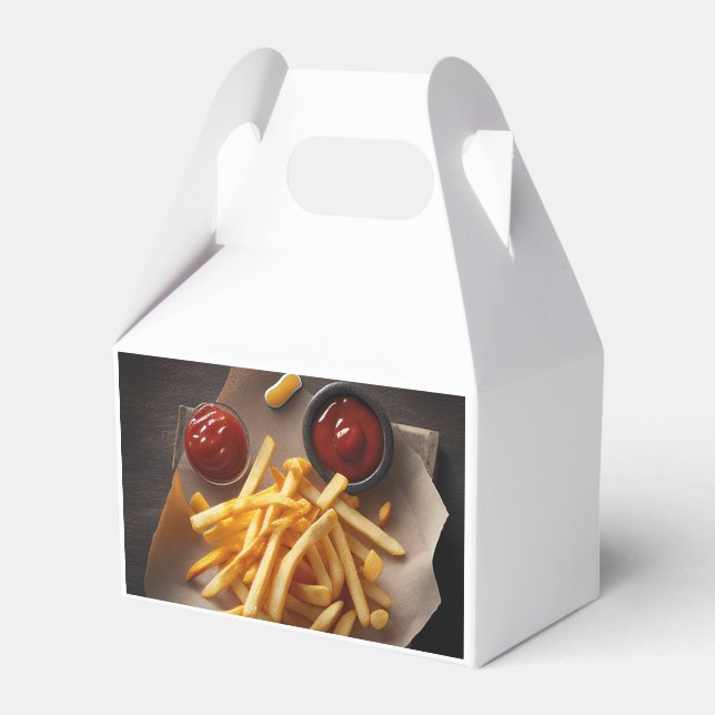 Pommes frites mit leckeren Snacks Geschenkschachtel (Vorderseite)