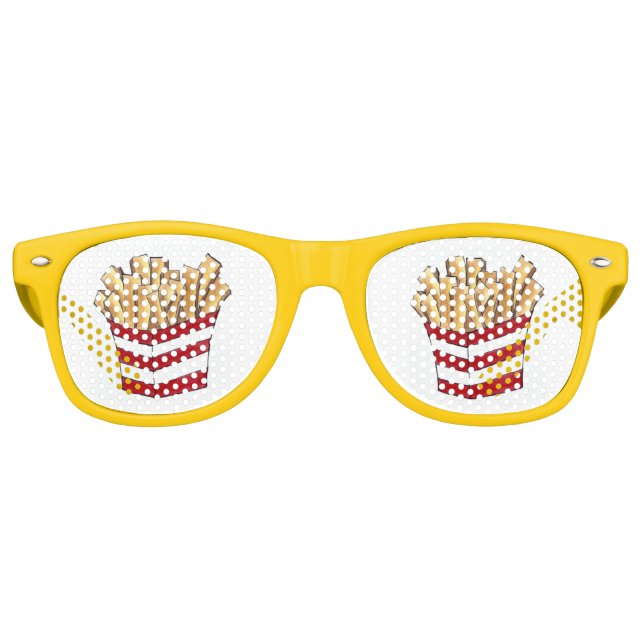 Pommes frites Pommes frites Fry Fast Food Partybrille (Vorderseite)