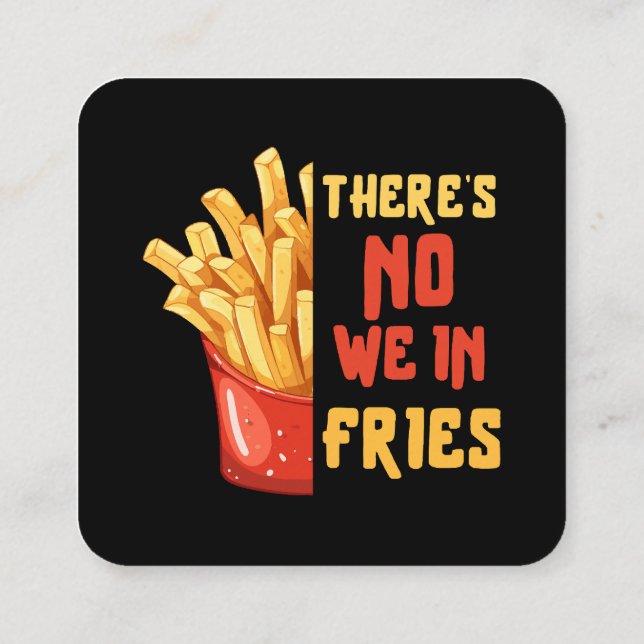 Pommes frites quadratische visitenkarte (Rückseite)