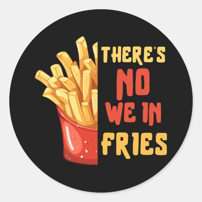 Pommes frites runder aufkleber (Vorderseite)