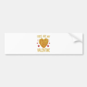 Pommes Frites sind mein Valentinstag Autoaufkleber
