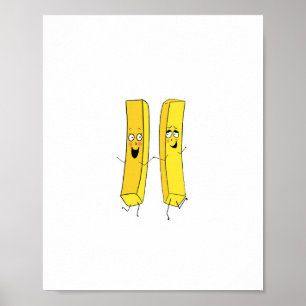 Pommes frites Thema Poster