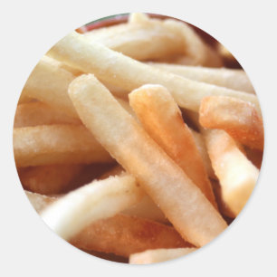 Pommes-Fritesaufkleber Runder Aufkleber