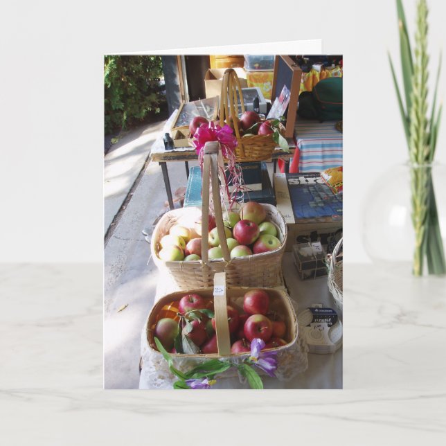 "POMMES GRATUITES EN VENTE" Carte de félicitations (Devant)