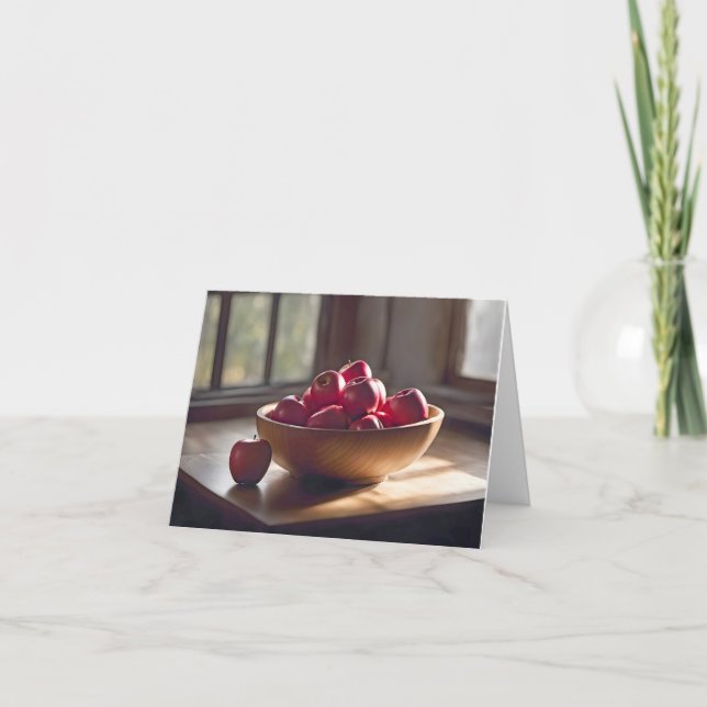 Pommes Rouges Dans Le Bowl En Bois (Devant)