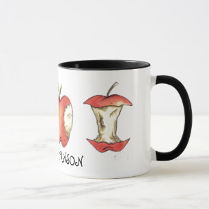 Pommes rouges personnalisées Enseignant Mug
