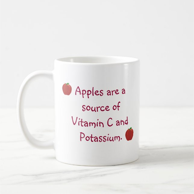Pommes Source de vitamine C, Mugs de potassium (Gauche)
