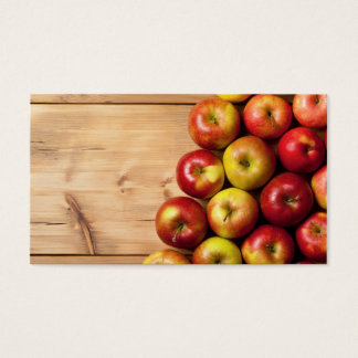 Pommes Sur Table En Bois, Top View Nature Arrière
