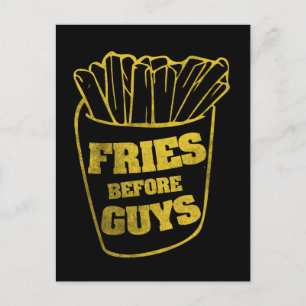 Pommes vor Jungs Postkarte