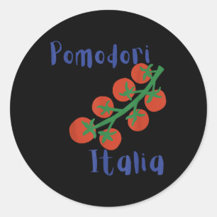 Pomodori Italia Tomaten Italienischer Sommer Runder Aufkleber