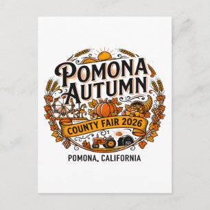 Pomona Herbstlandkreis Messe 2026 Kalifornien Postkarte